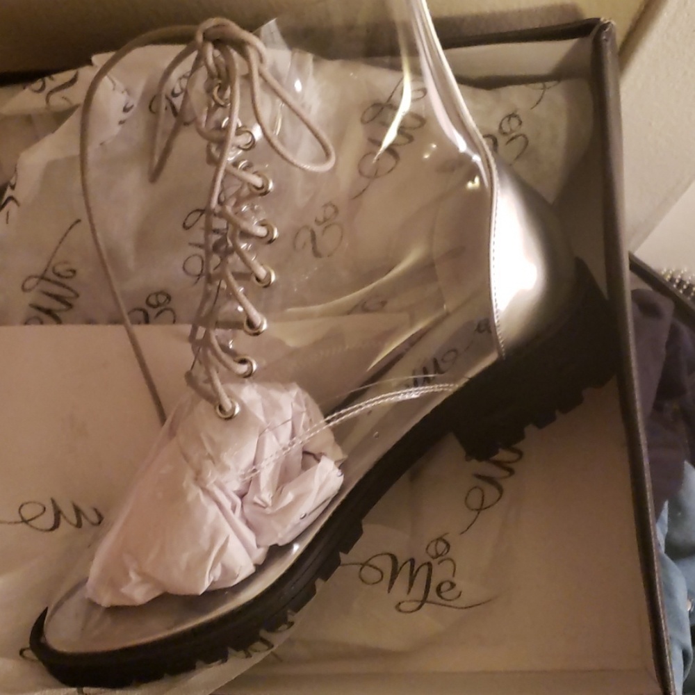 Clear galaxy booties BRAND NEW